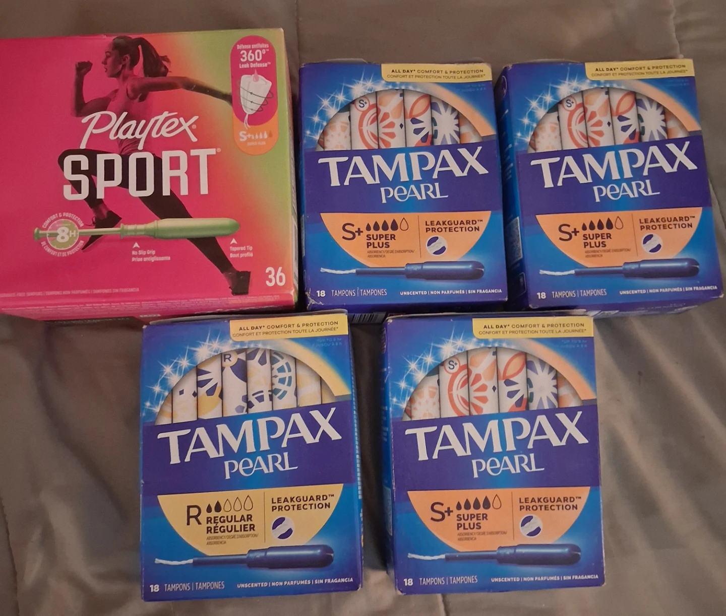 Playtex Sport & Tampax Pearl Tampons