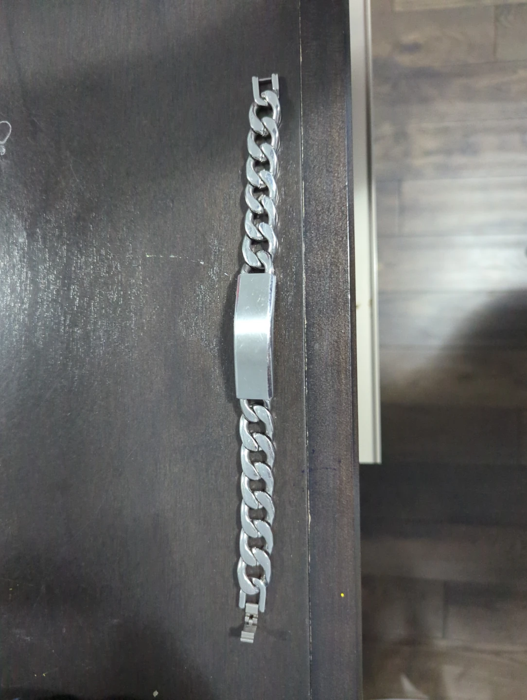 Silver Curb Chain ID Bracelet