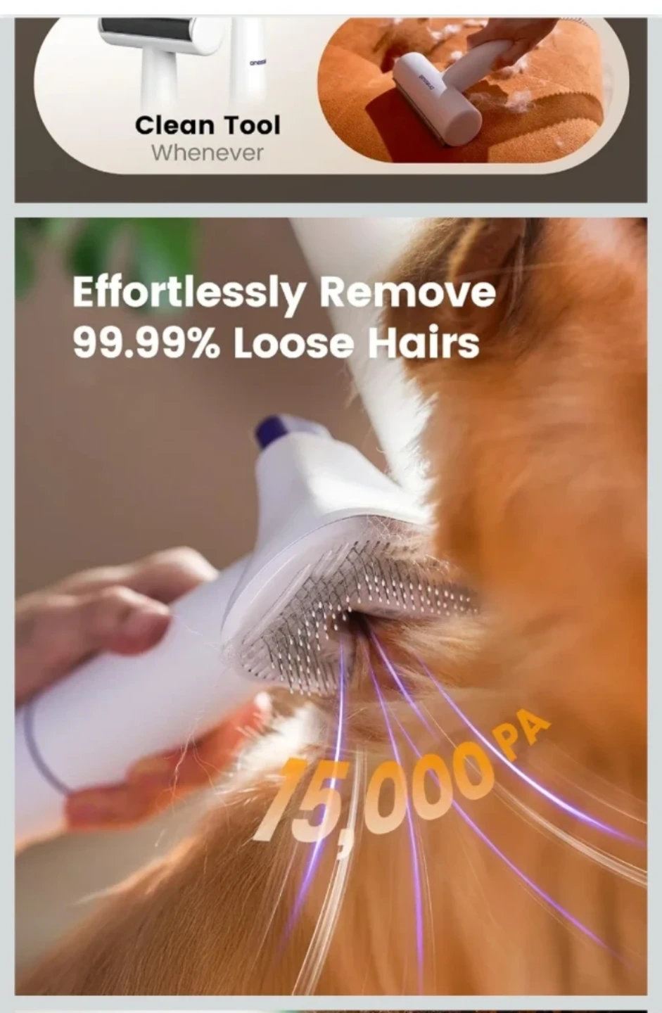 ONEISALL Pet Grooming Vacuum & Dryer - photo 2