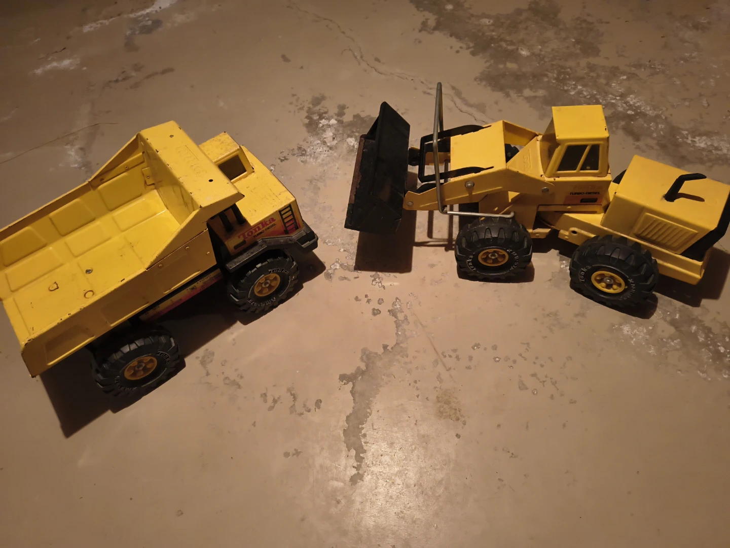Tonka Dump Truck and Front Loader Toys