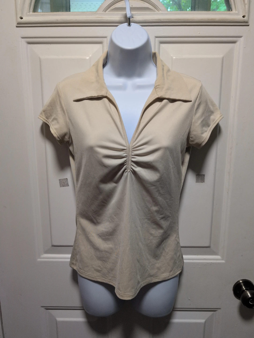 Suzy Shier Women's Beige Polo Shirt