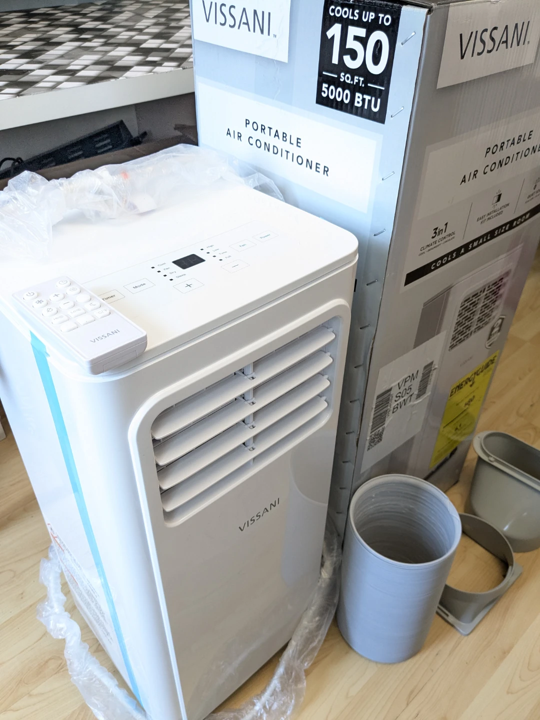 3 in 1 Vissani 5,000Btu Portable AC Unit with Remote Control - photo 2