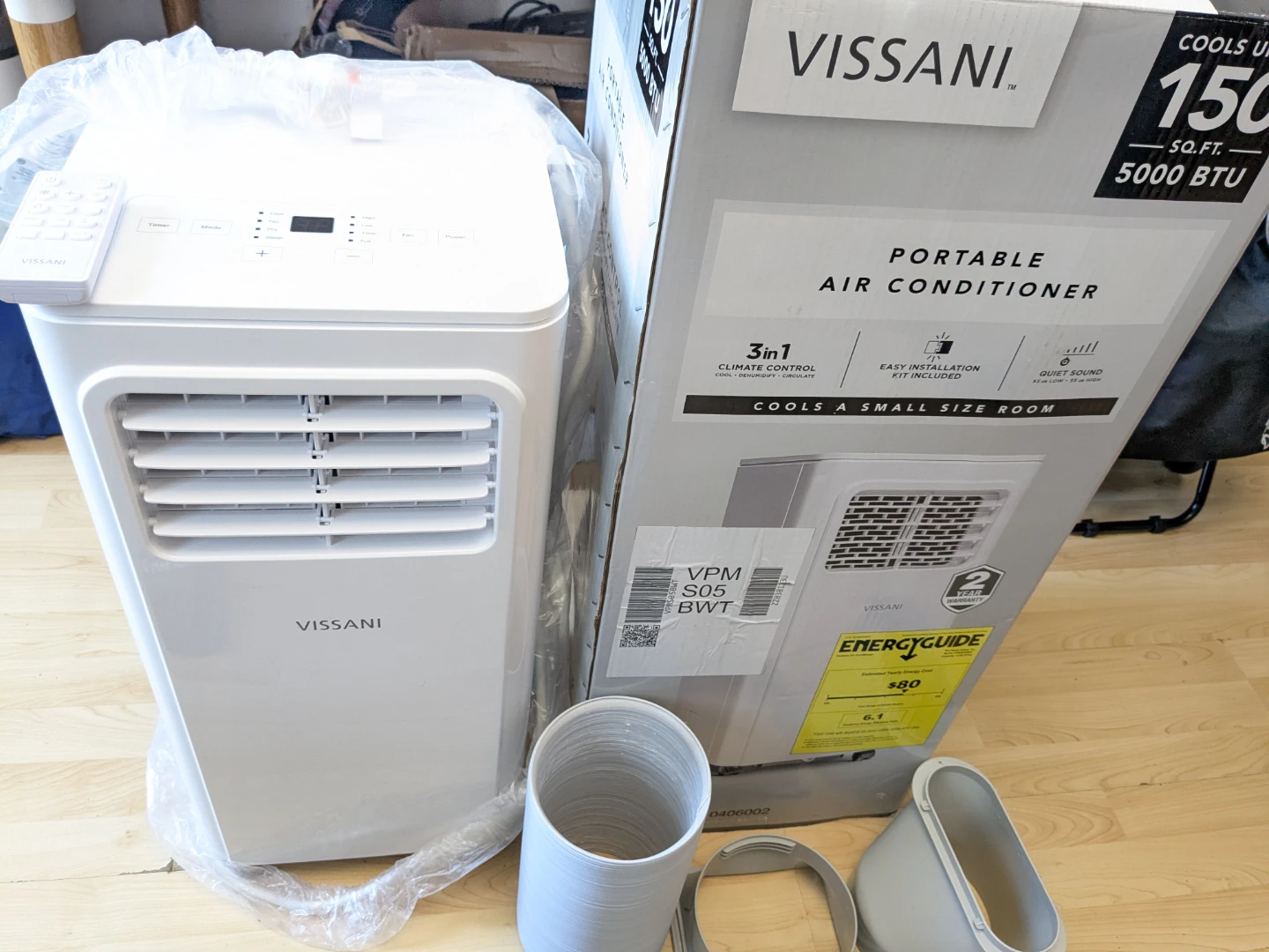 3 in 1 Vissani 5,000Btu Portable AC Unit with Remote Control - photo 3