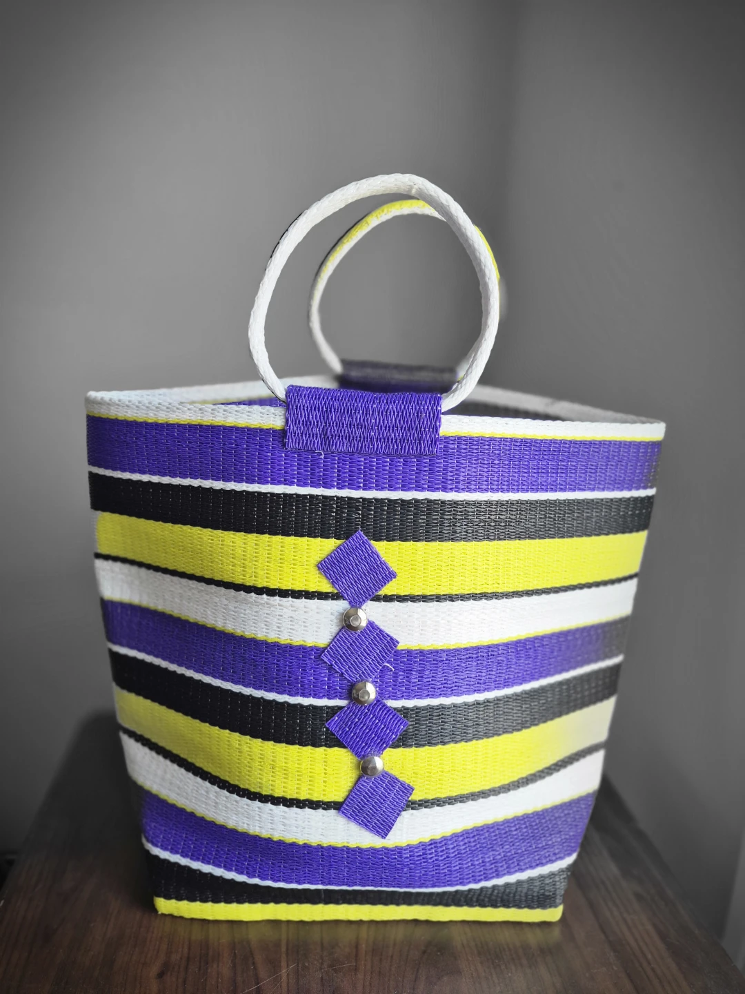 Woven Tote Bag with Handles
