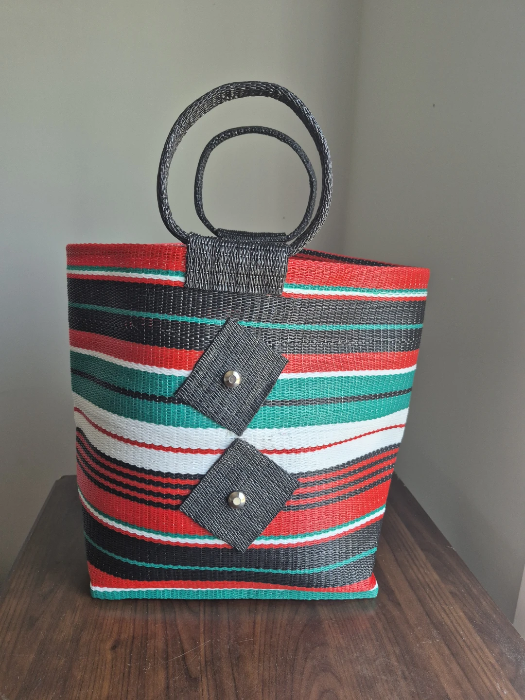Woven Tote Bag with Handles - photo 3