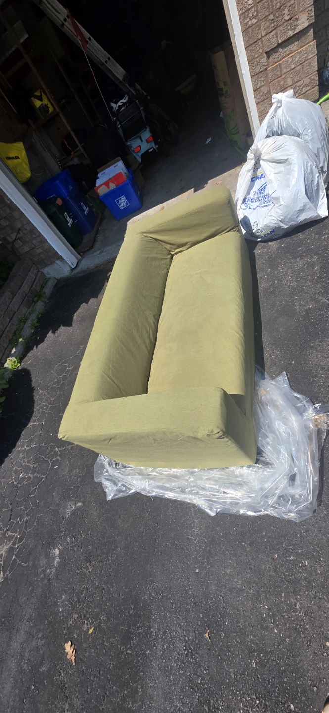 Free Green Loveseat Sofa - photo 2