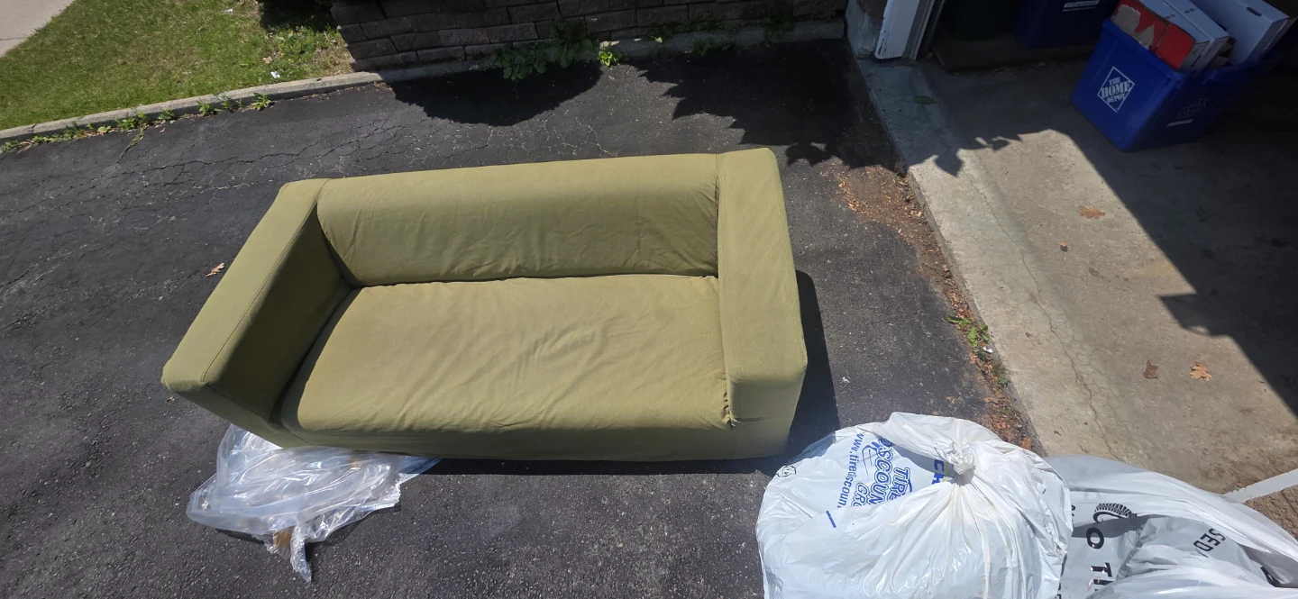 Free Green Loveseat Sofa - photo 3