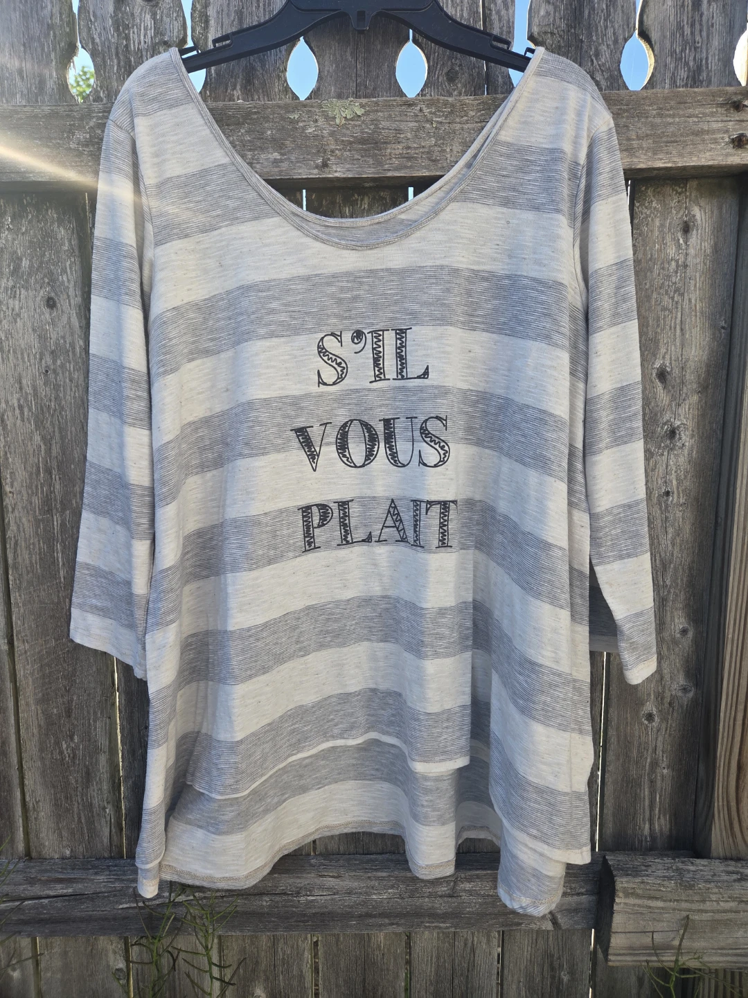 Maison jules Striped 'S'il Vous Plait' T-Shirt