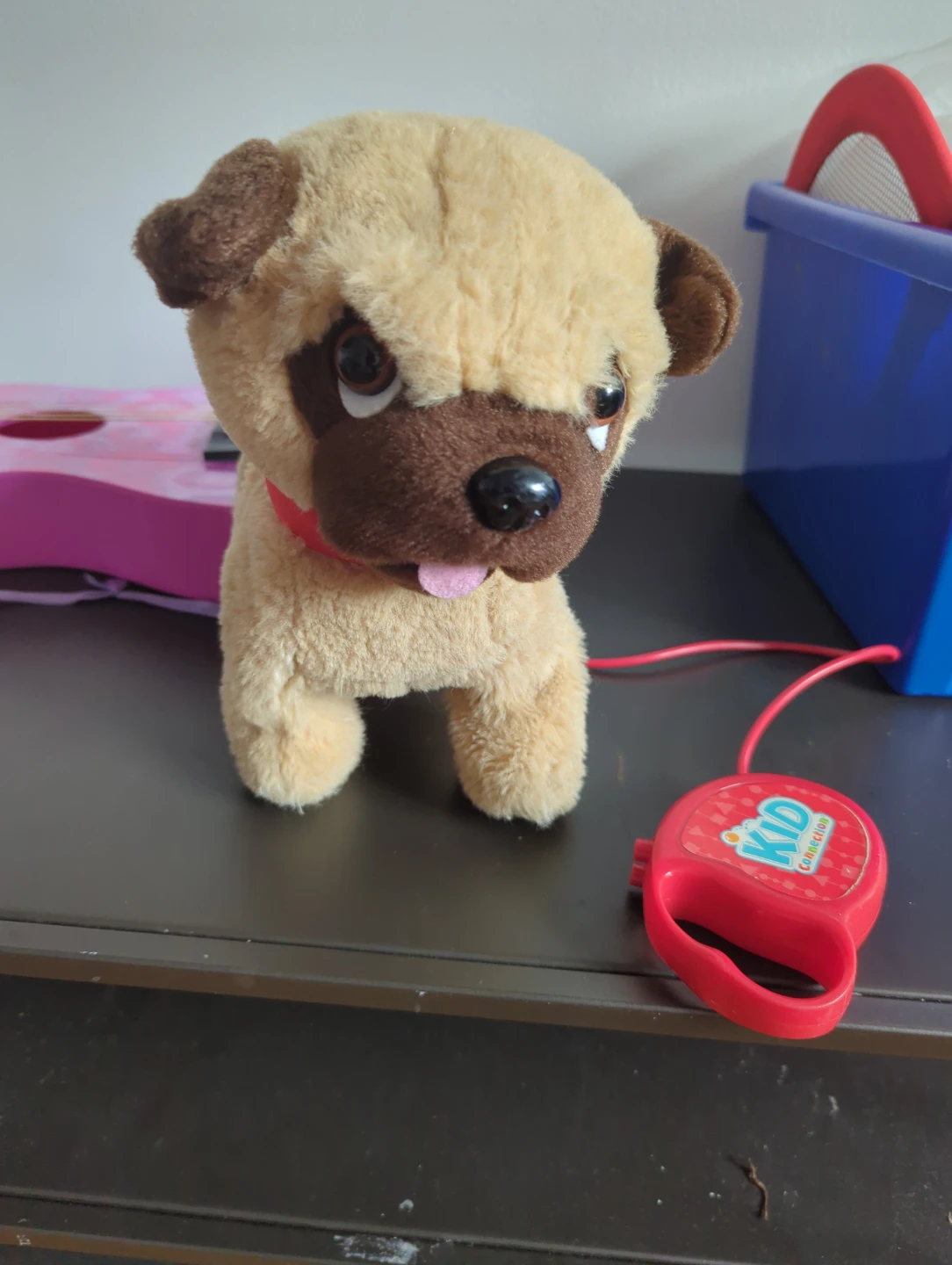 Plush Pug Toy with Leash