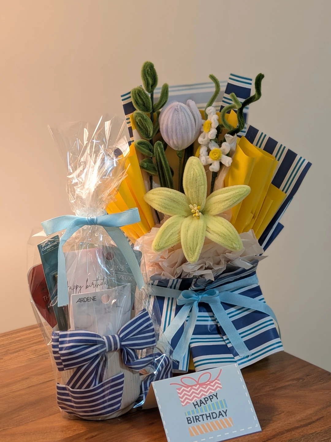 Birthday Gift bundle with Ardene Items and handmade Flowers