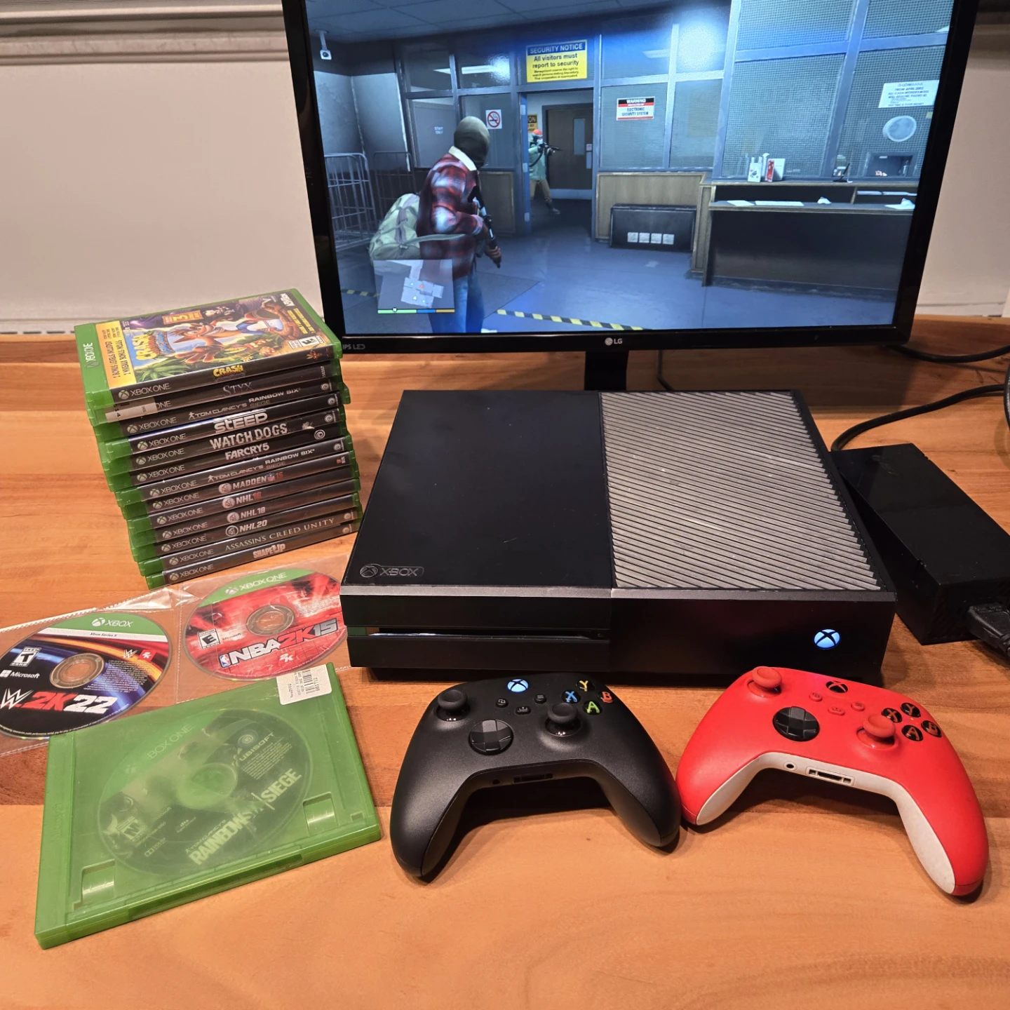 Xbox One Console Bundle with 2 Controllers and 16 Games