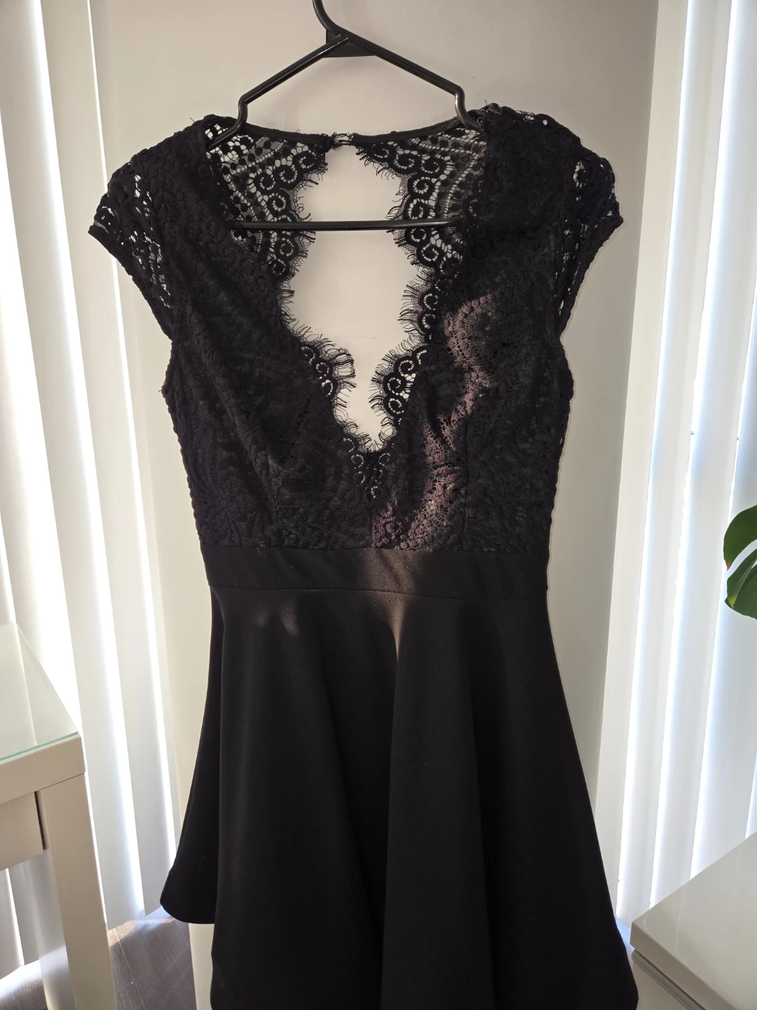 Black Lace Detail Dress