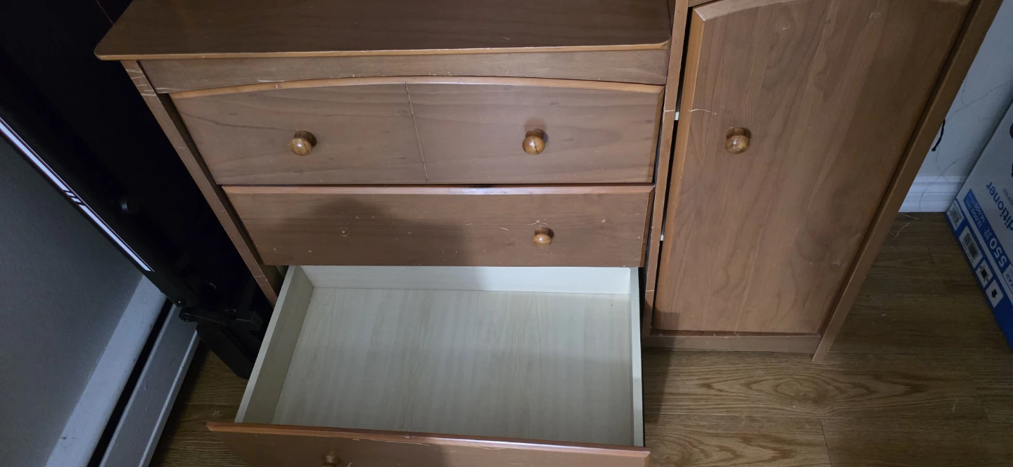 Wooden Dresser with Hutch and Cabinet - photo 5