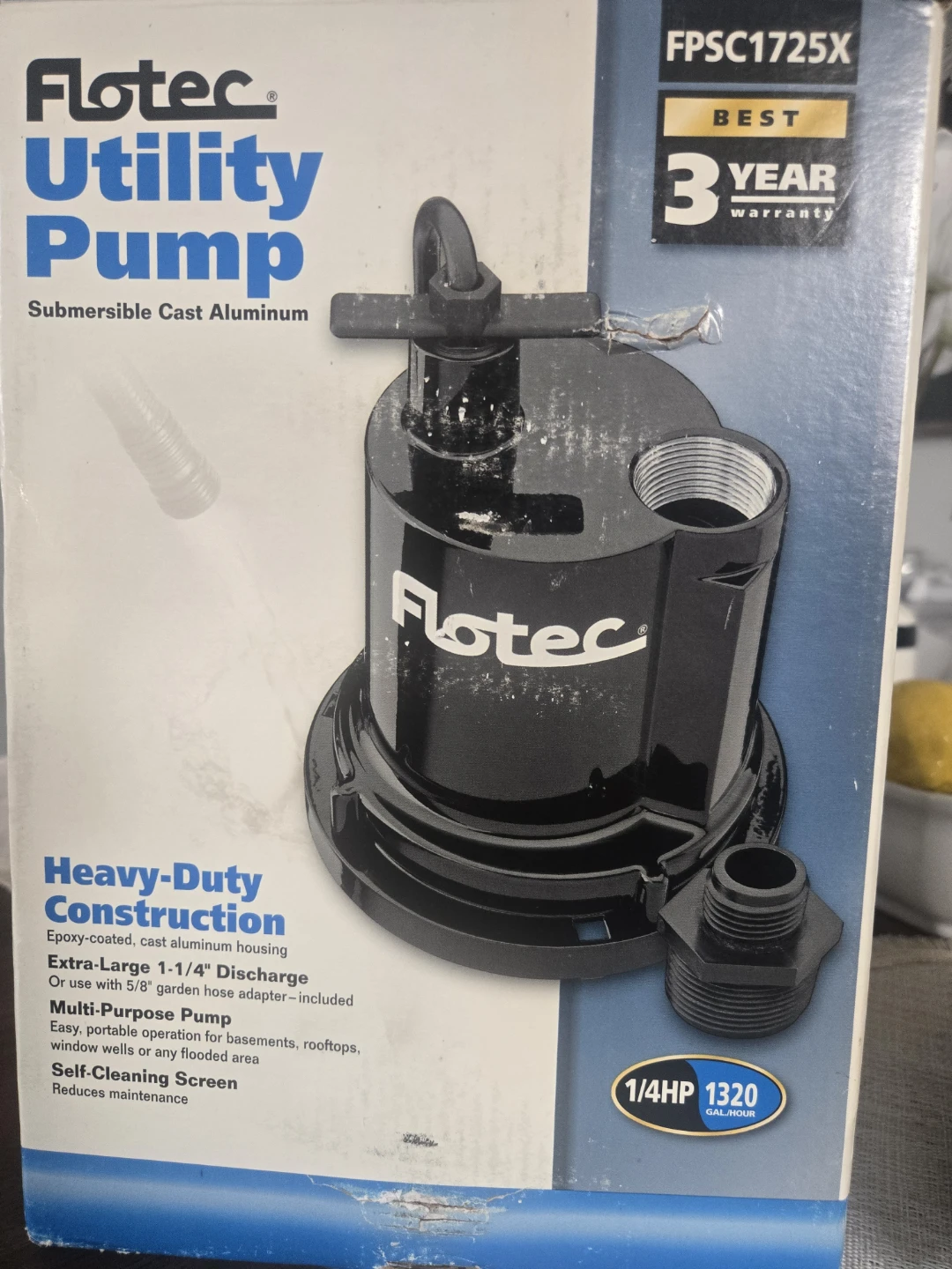 Flotec Submersible Utility Pump FPSC1725X-03 1/4HP