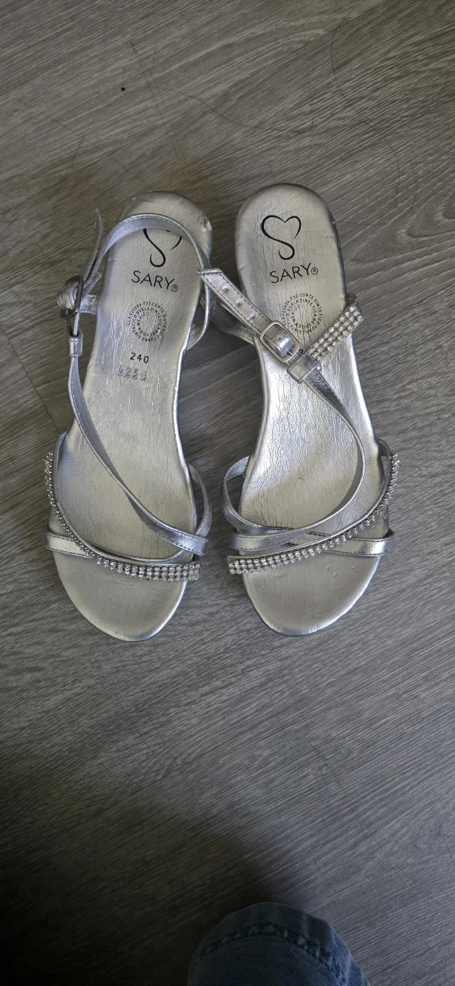 SARY Silver Embellished Sandals