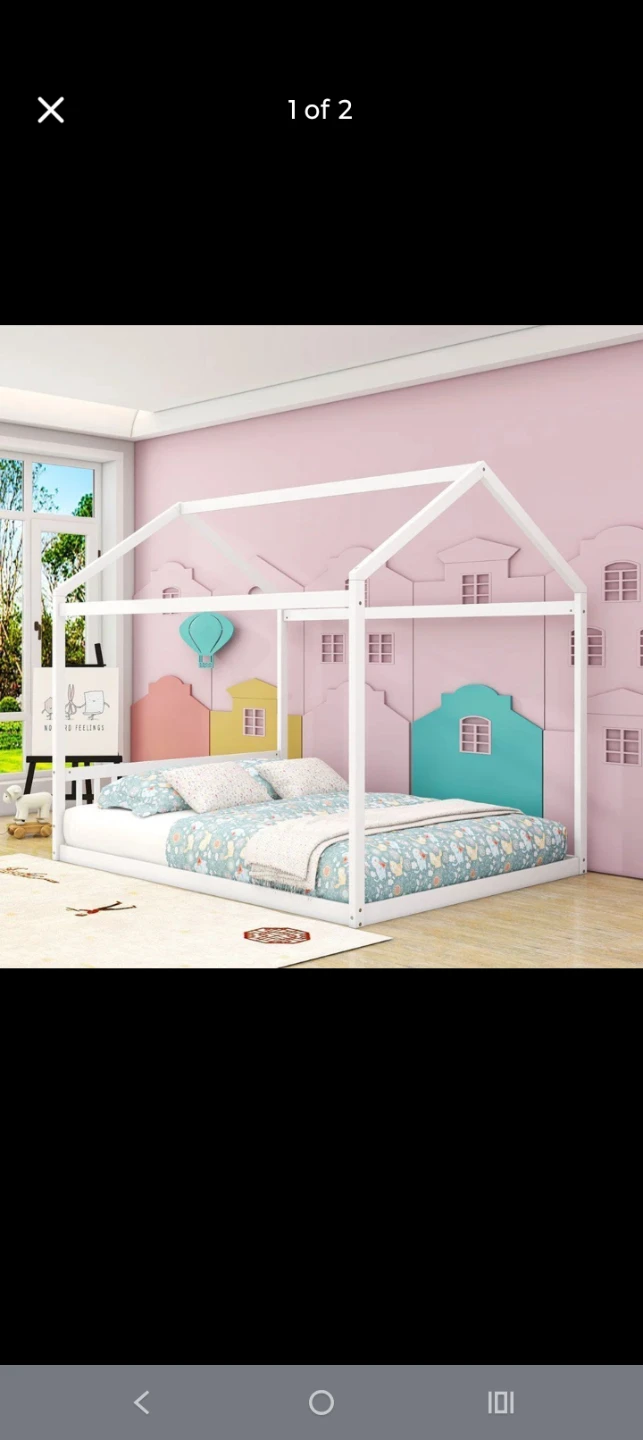 Harper Orchard Large White Wooden House Shaped Bed - photo 3