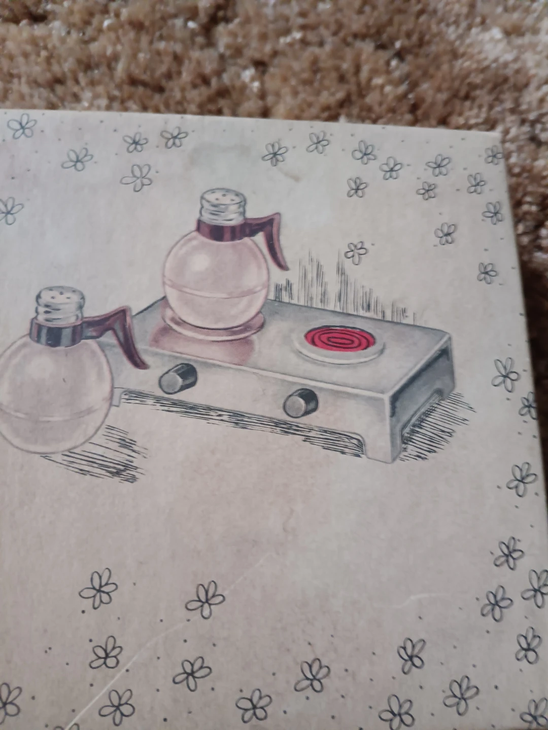 Vintage Miniature Stove Top with Salt & Pepper Shakers