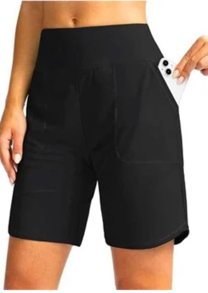 Black Athletic Shorts with Pockets