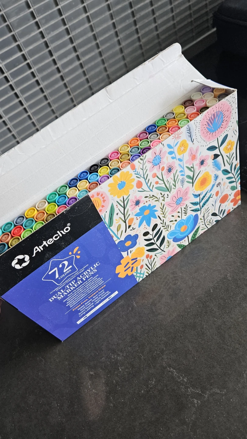 Artecho 72 Colours Dual-Tip Acrylic Marker Pens