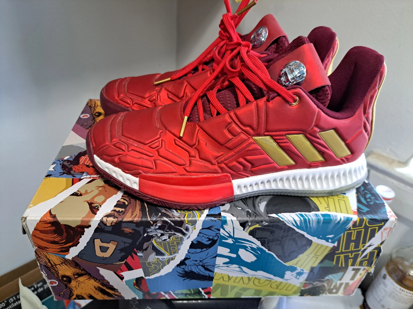Adidas Harden Vol. 3 Iron Man Sneakers (Mens)