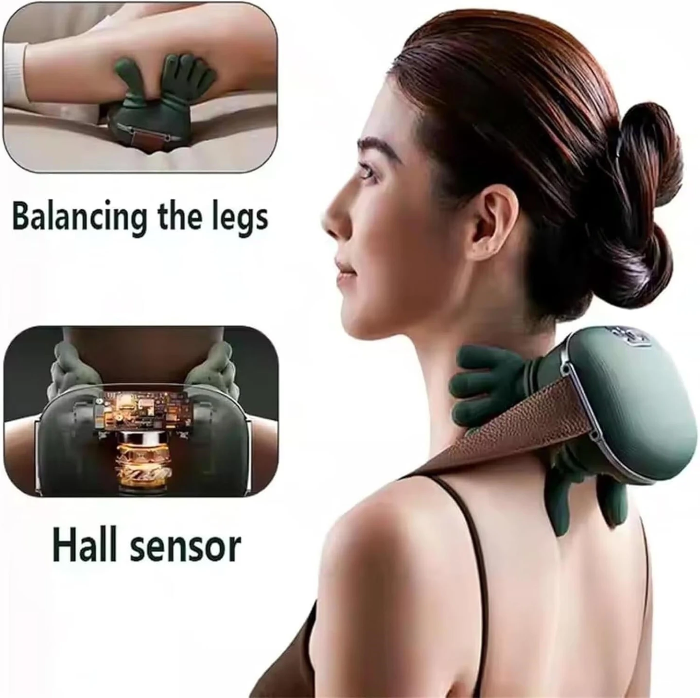 Neck Massager with Hand-Shaped Rollers - photo 2