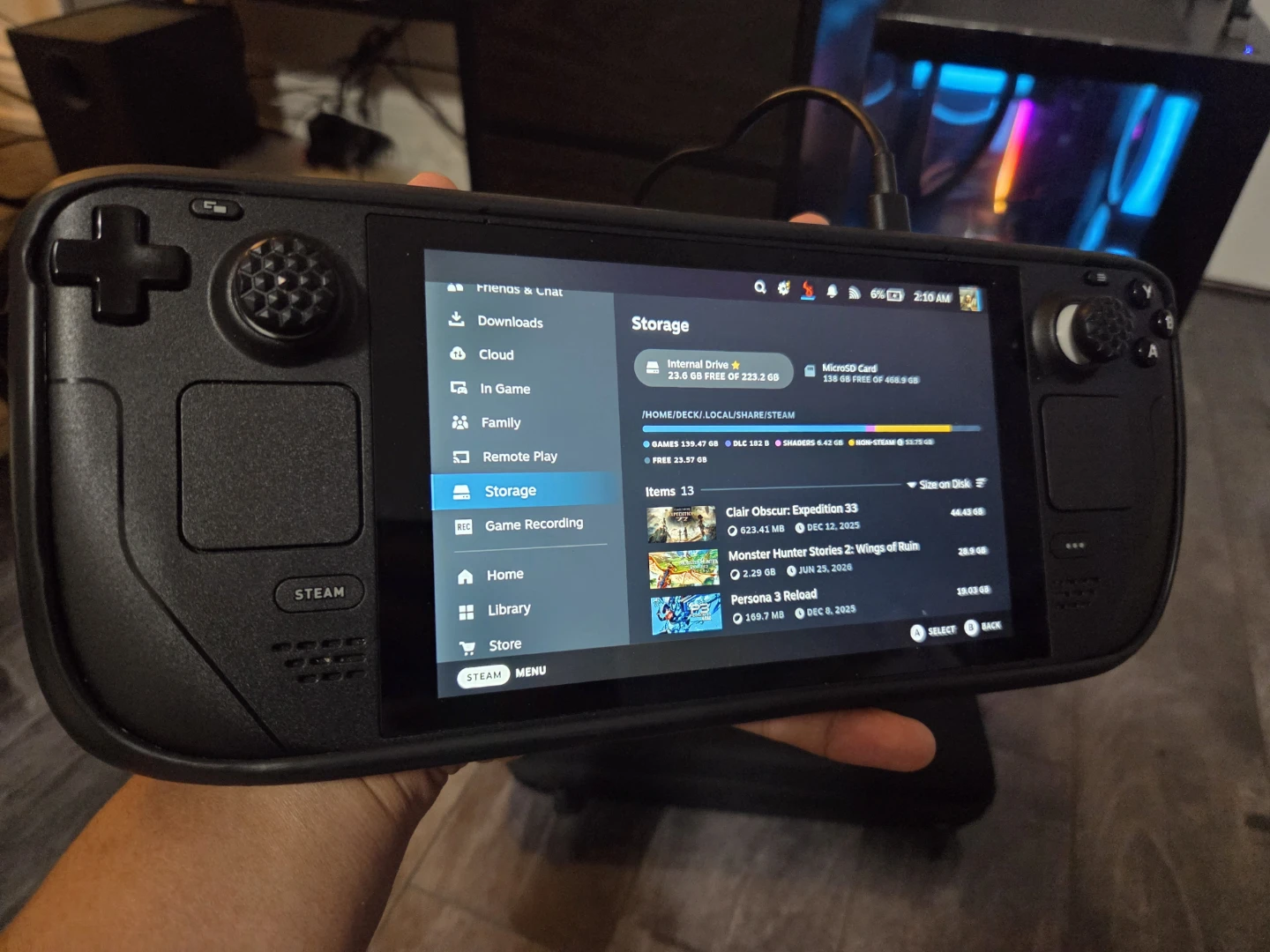 Steam Deck 256GB with Samsung EVO 512GB MicroSD - photo 2