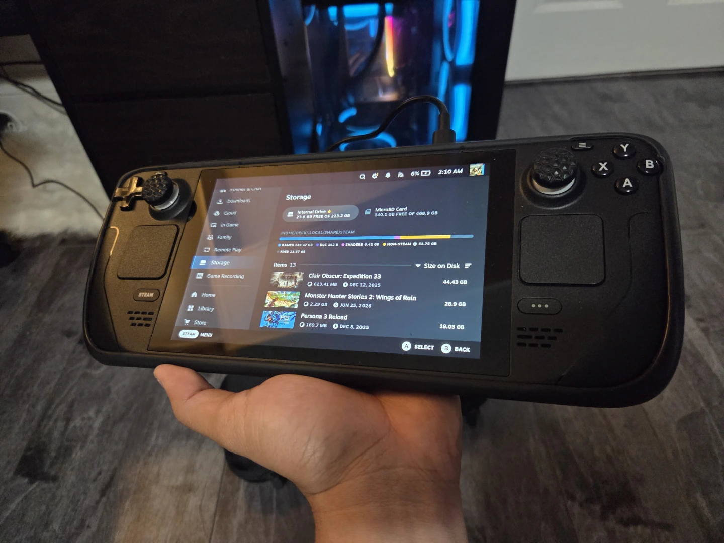 Steam Deck 256GB with Samsung EVO 512GB MicroSD - photo 5