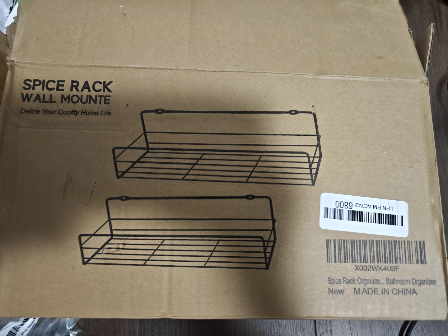Spice Rack Wall Mount Organizer