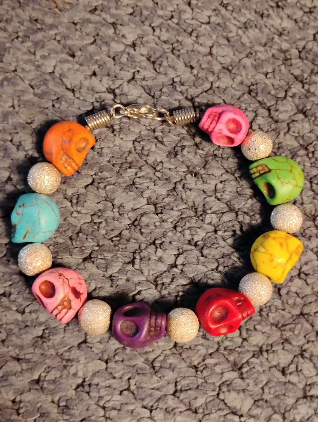Colorful Skull Charm Bracelet - photo 2