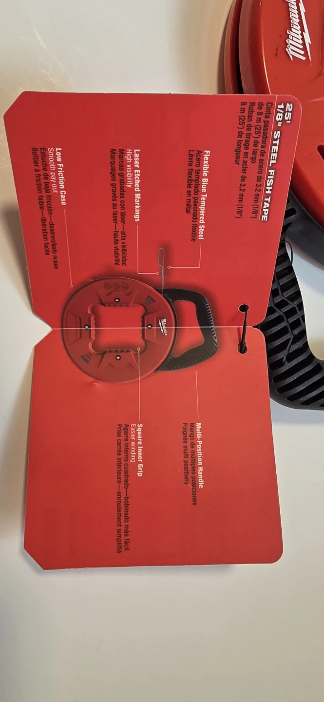 Milwaukee 25' x 1/8" Steel Fish Tape - photo 4