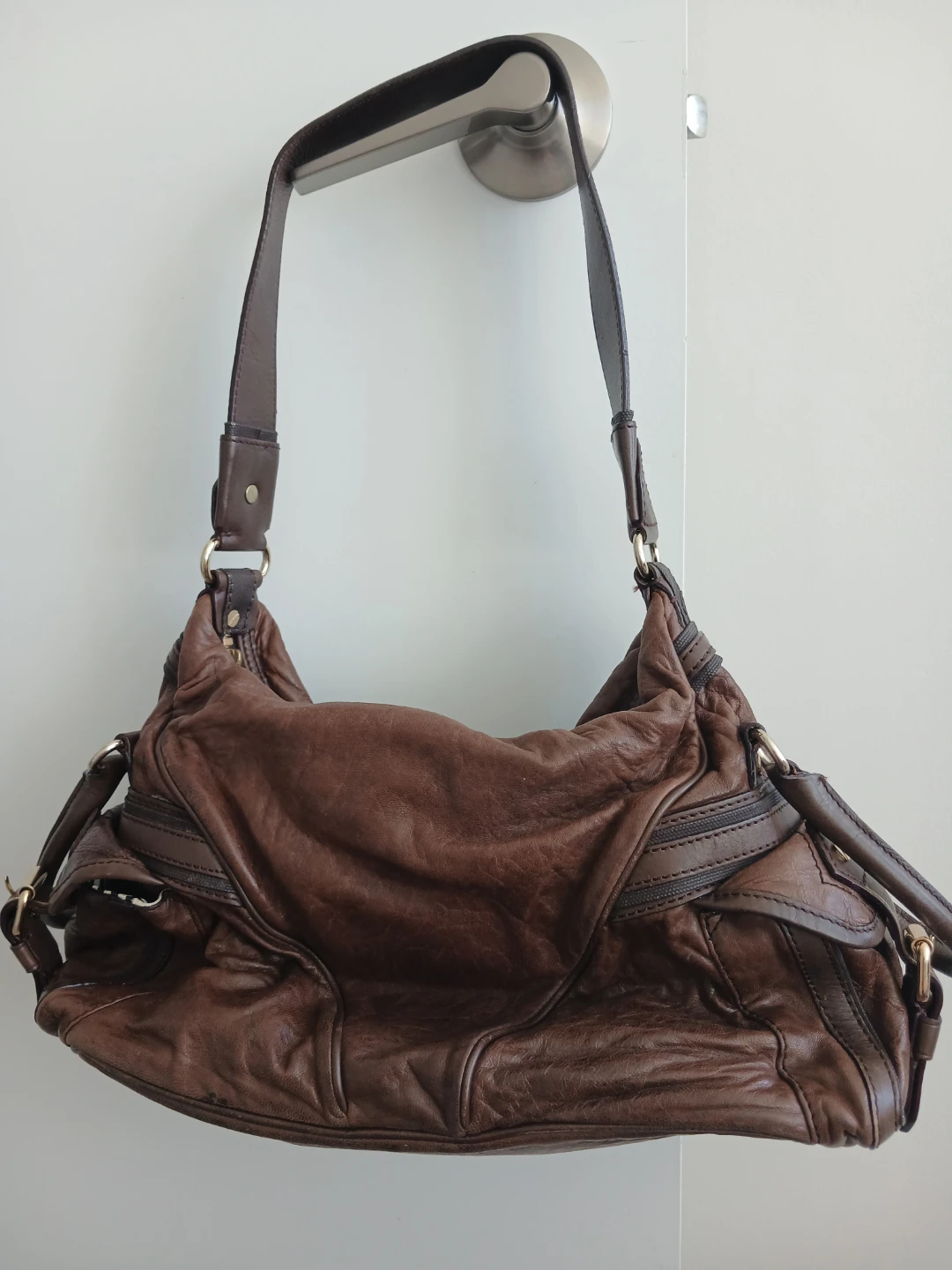Brown Leather Hobo Handbag - photo 2