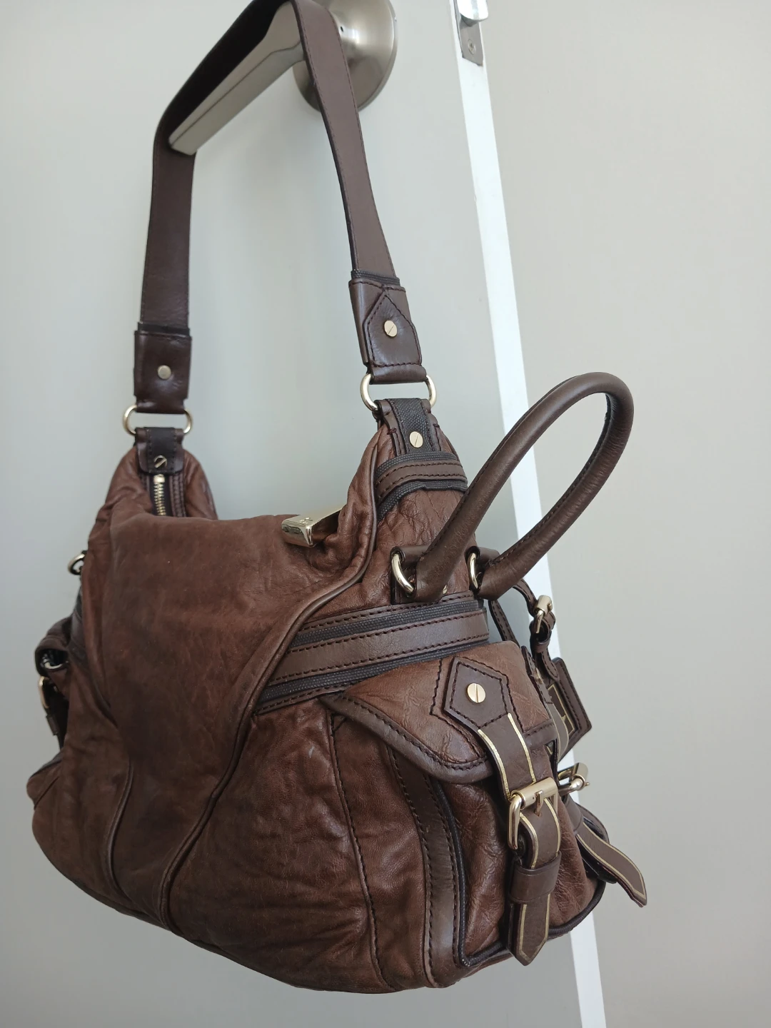 Brown Leather Hobo Handbag - photo 4