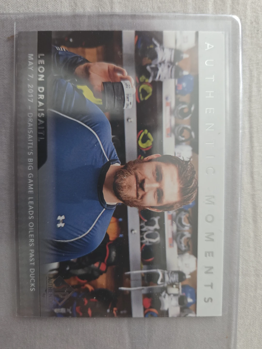2017-18 Upper Deck Leon Draisaitl Authentic Moments Hockey Card