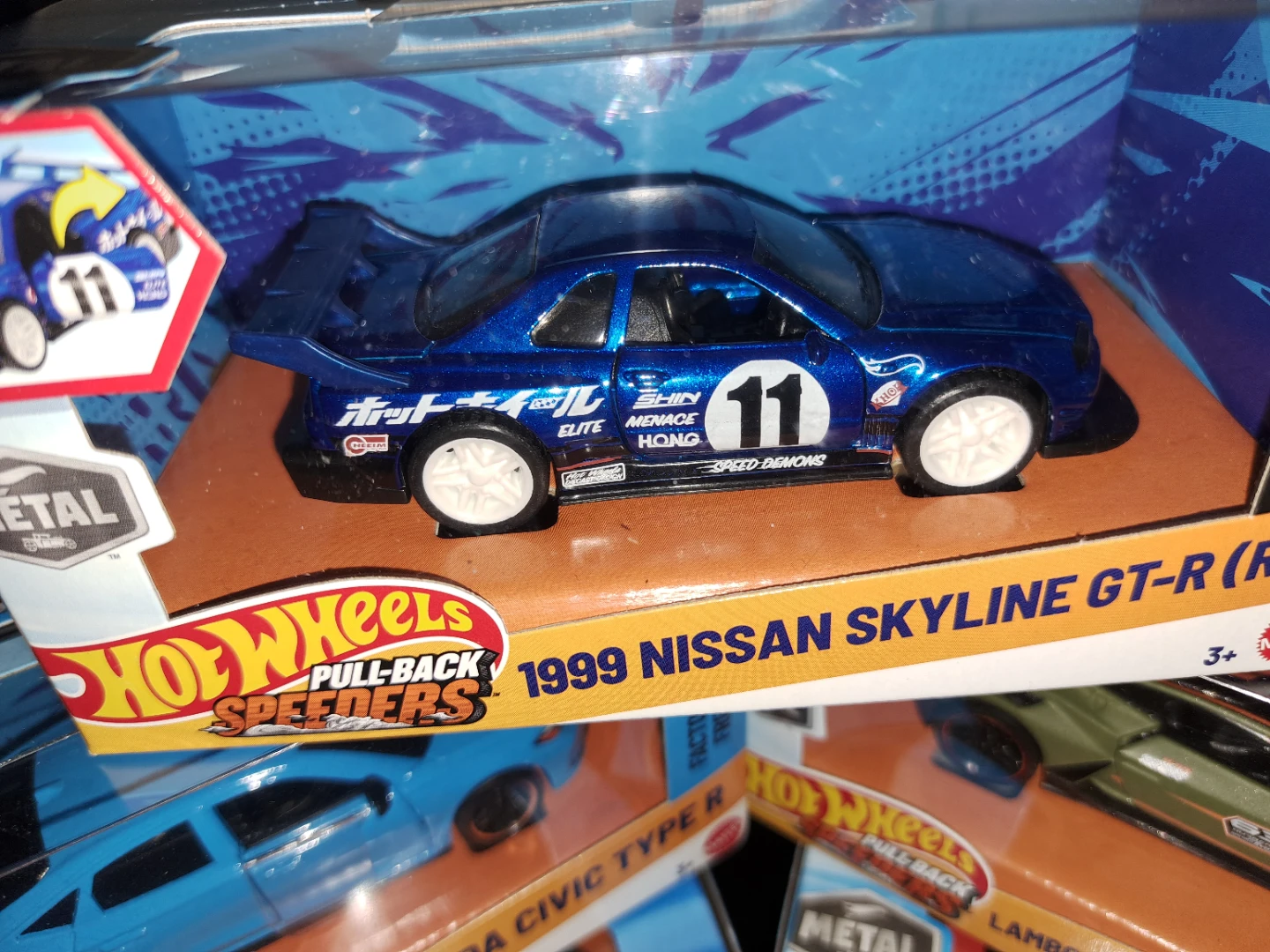 5 HOT WHEELS METAL, PULL BACK SPEEDERS, CIVIC, DODGE, NISSAN.... - photo 4