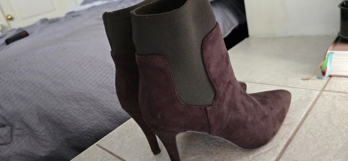 Espresso suede boots