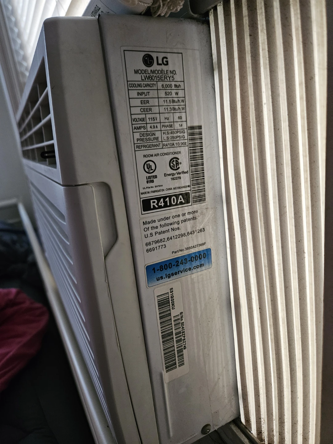 LG Window Air Conditioner LW6015ERY5