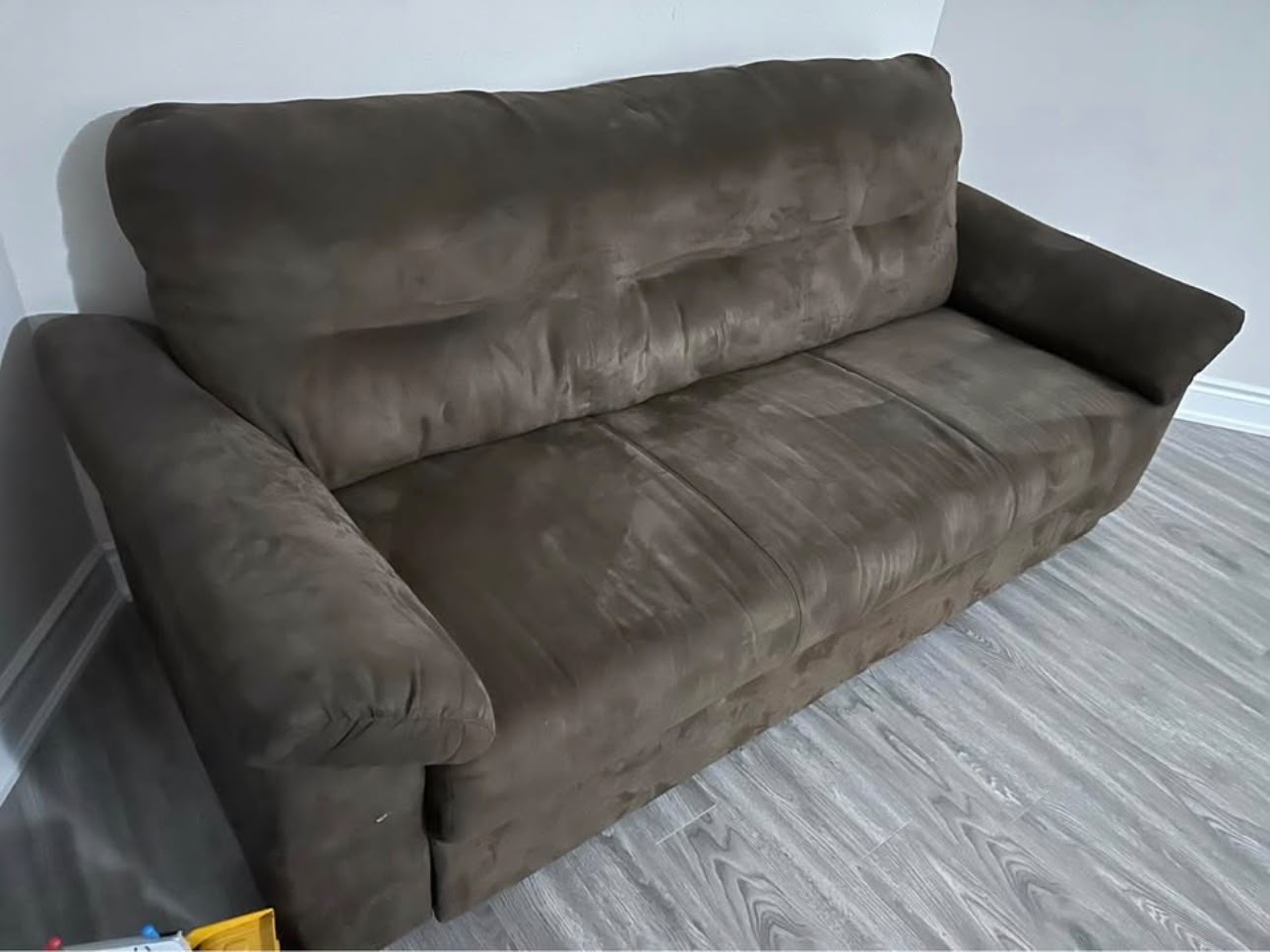 Brown Suede Couch