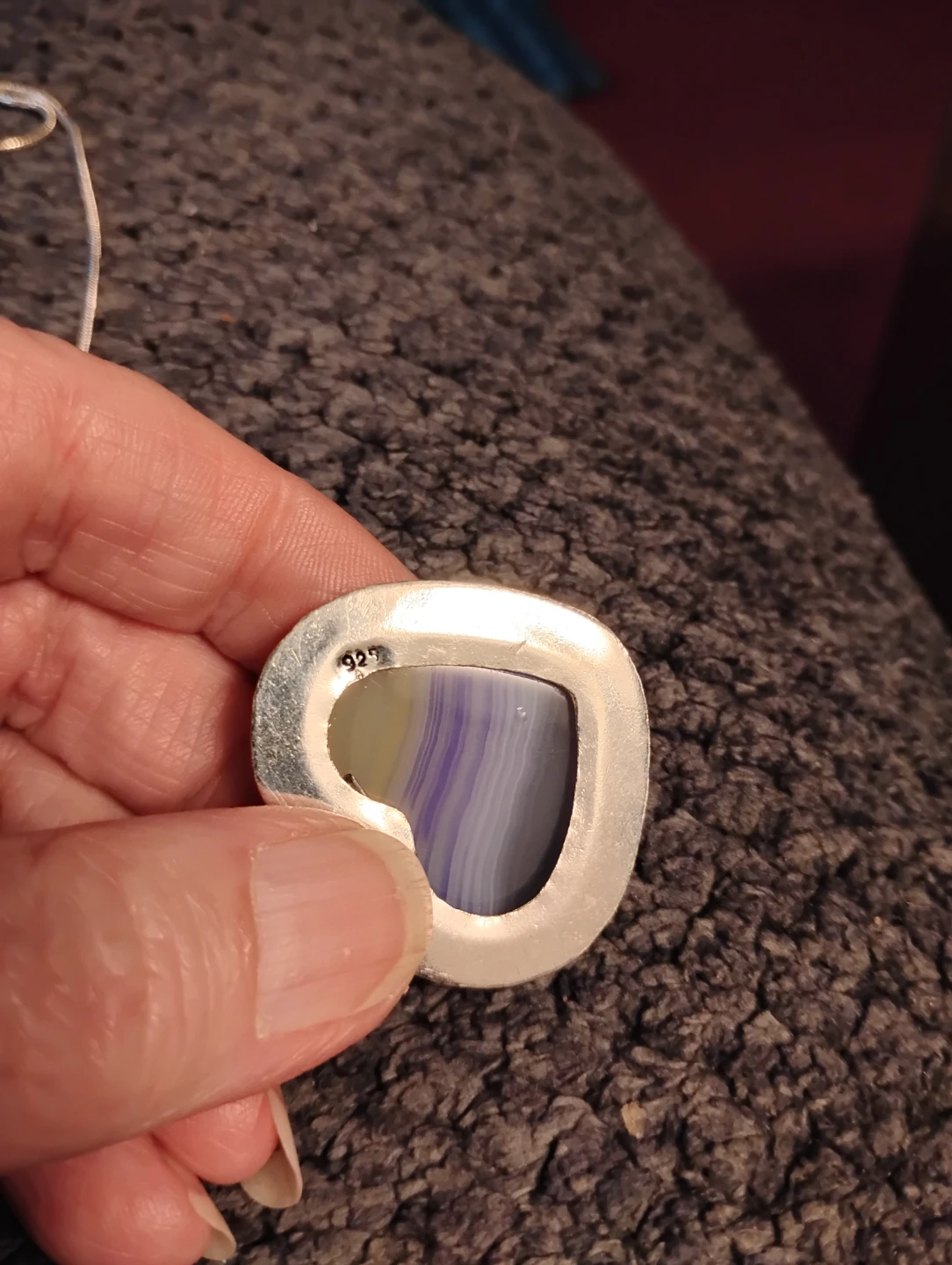 Purple Banded Agate Necklace - photo 4
