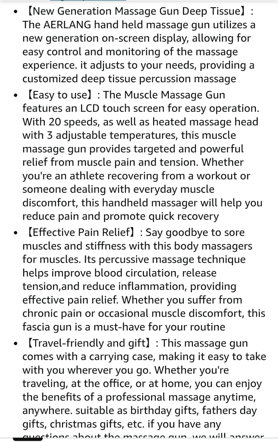 AERLANG Deep Tissue Massage Gun with Heated Head - photo 3