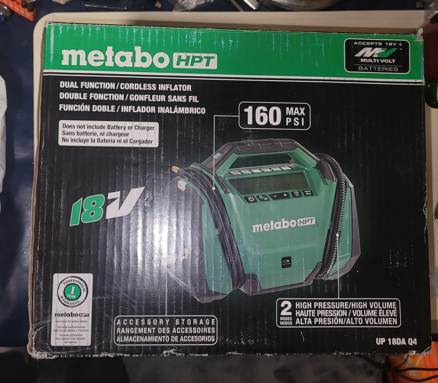 Metabo HPT Dual Function Cordless Inflator