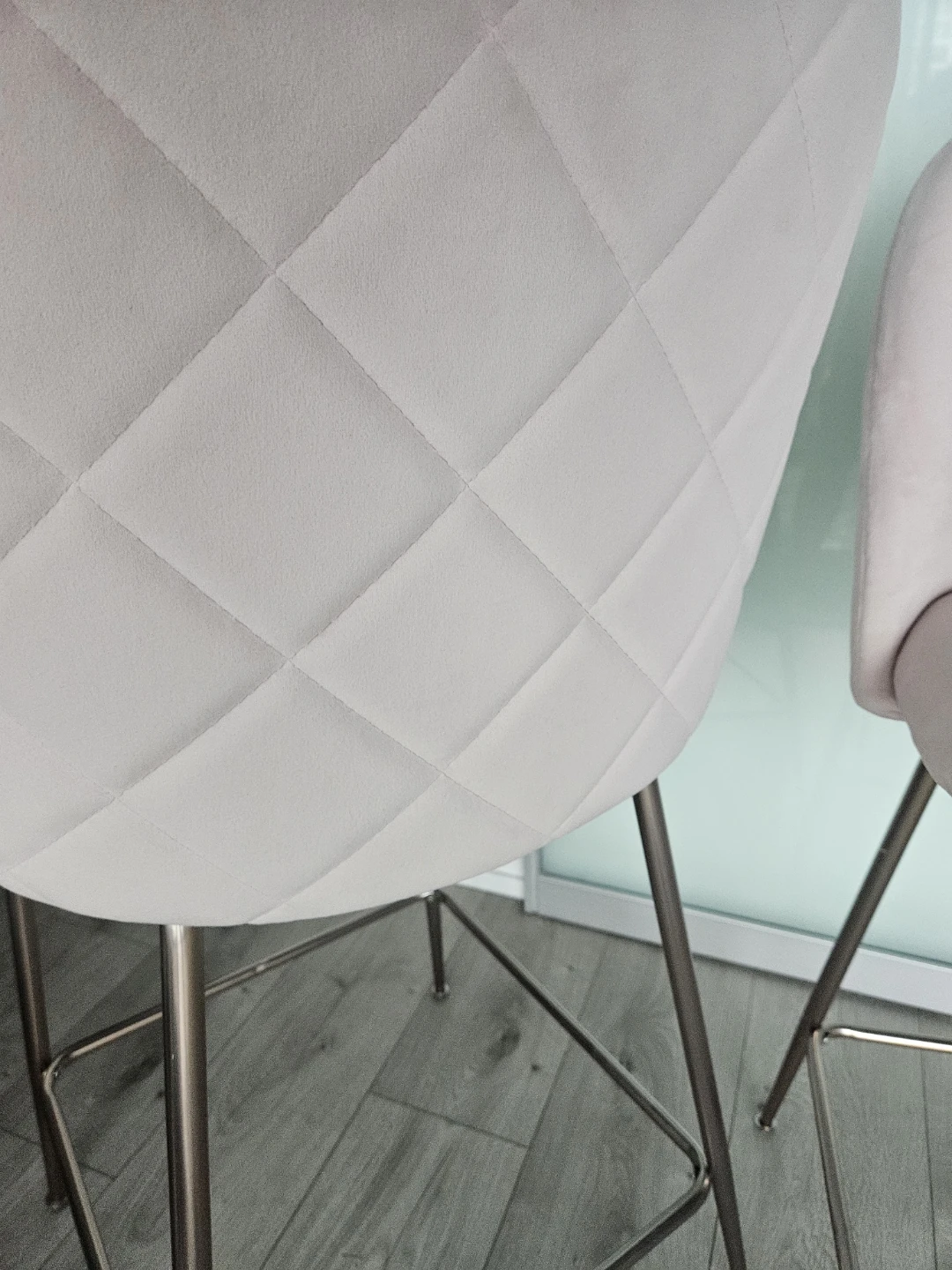 Light Pink Velvet Bar Stools (Set of 2) - photo 2