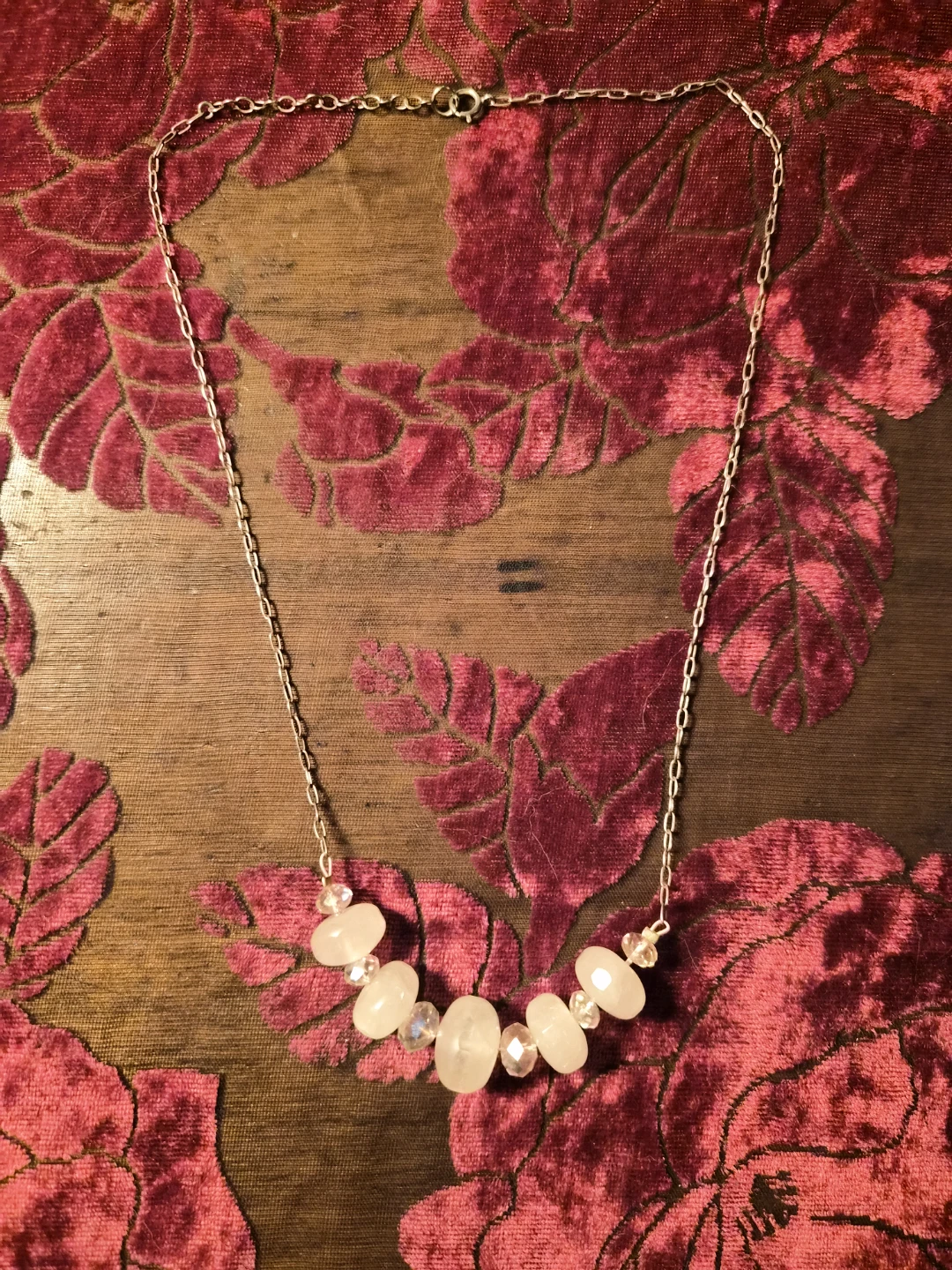 Rose quartz 925 silver necklace - photo 3
