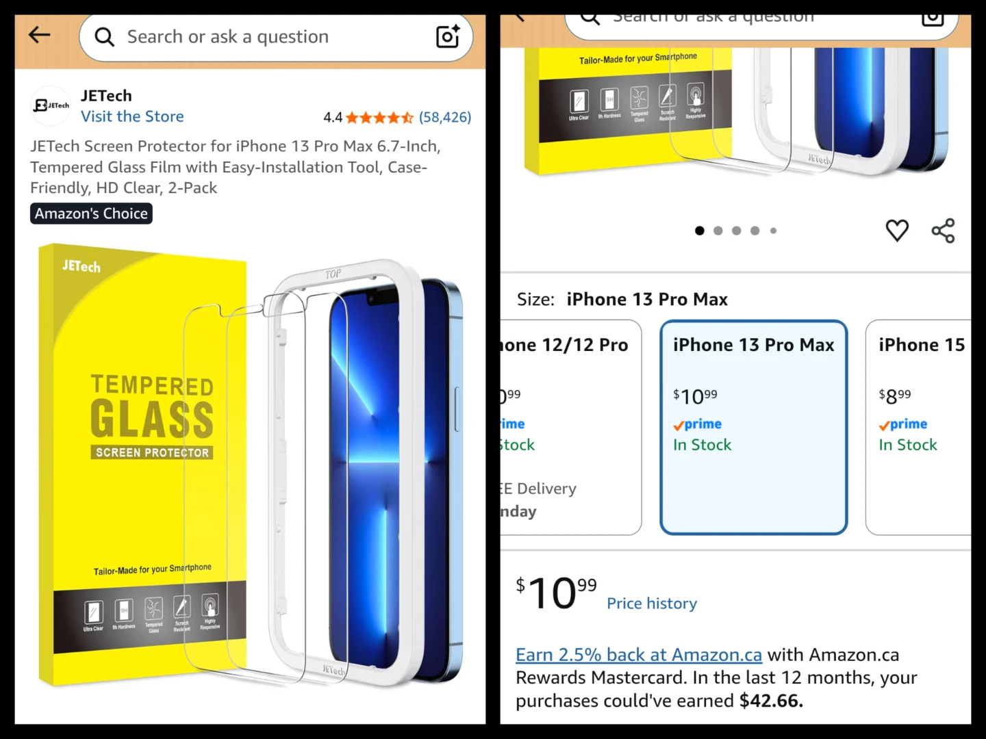 JETech Tempered Glass Screen Protector for iPhone 13/13 Pro/16e - photo 3