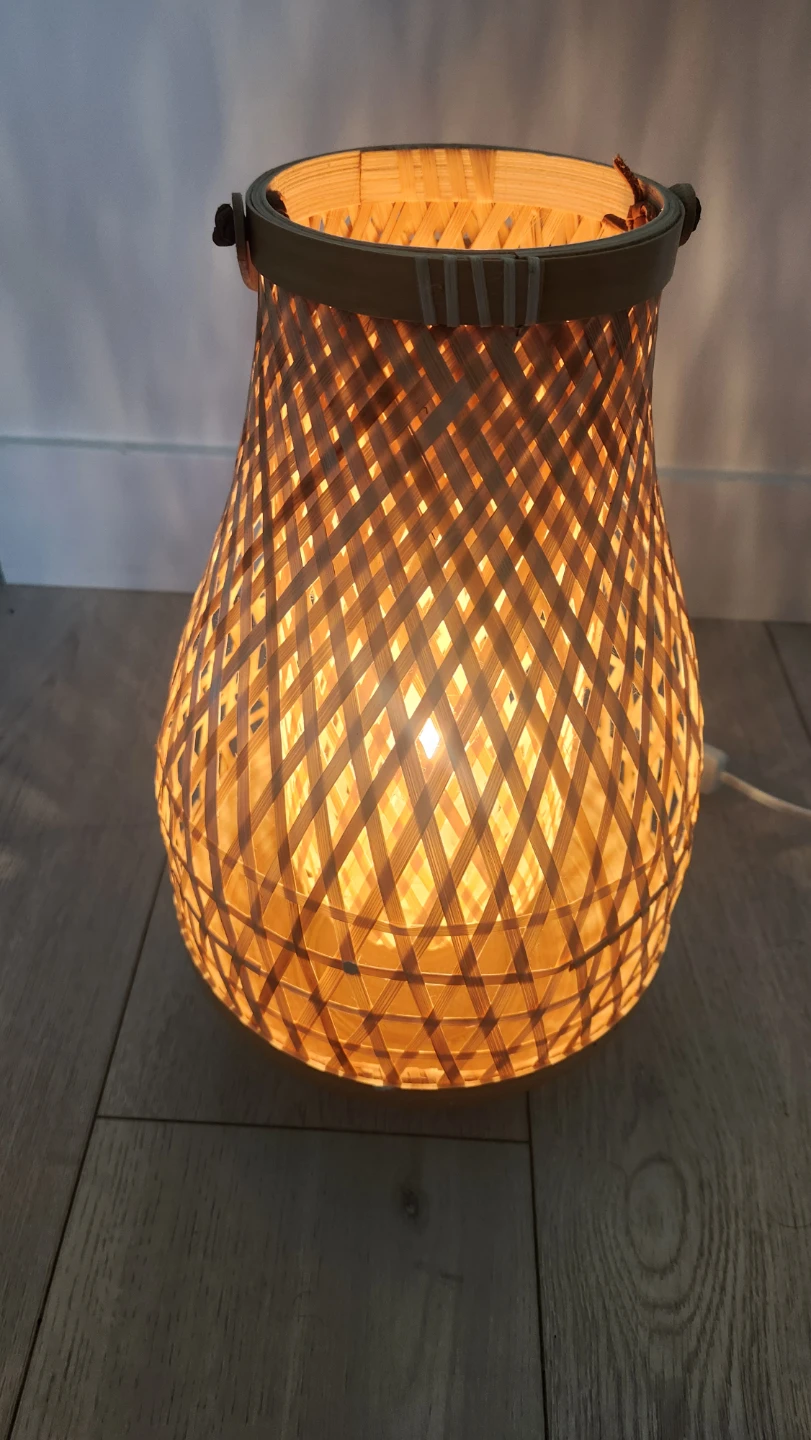 Woven Bamboo Lantern Lamp ikea misterhult