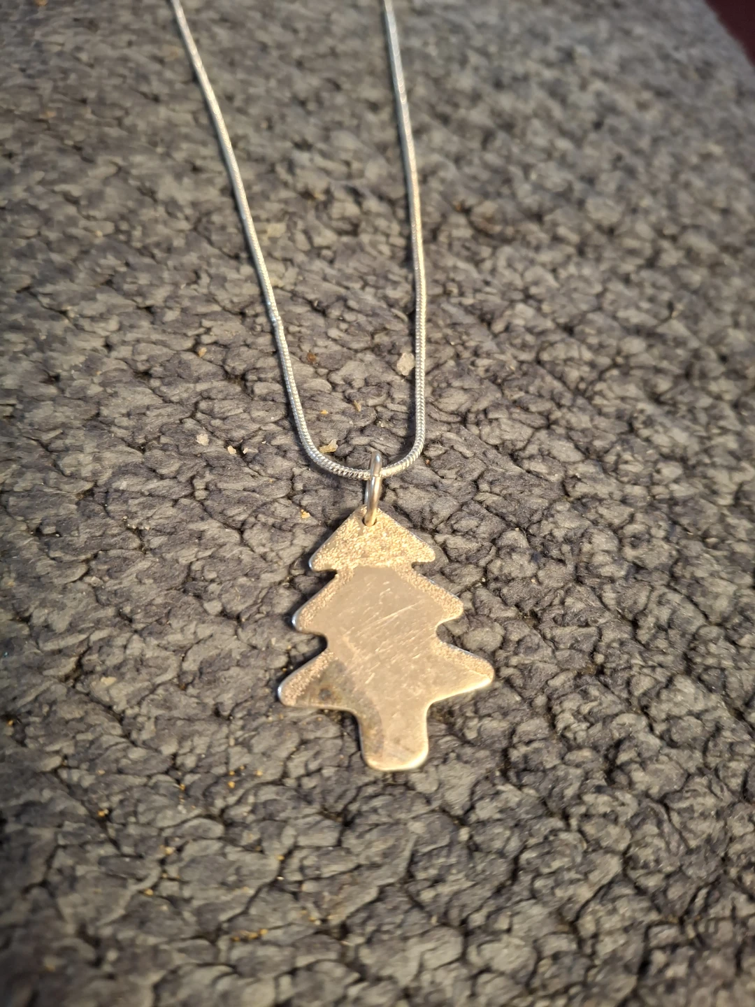 Sterling 8Silver Christmas Tree Necklace