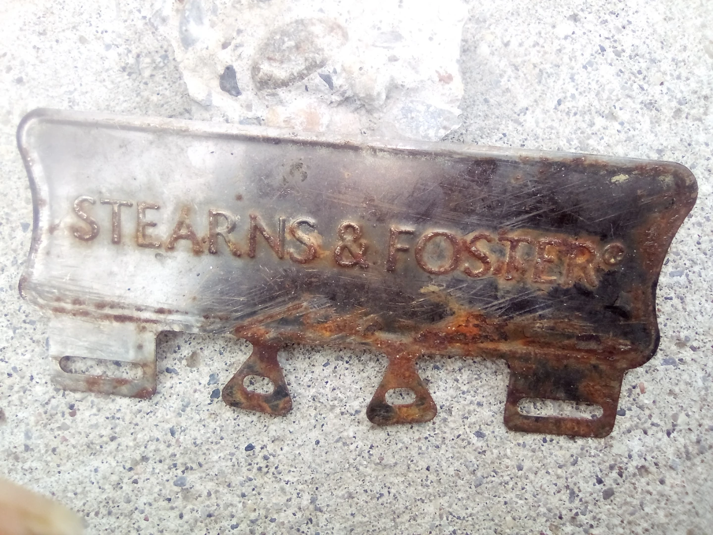 Stearns & Foster Metal Tag