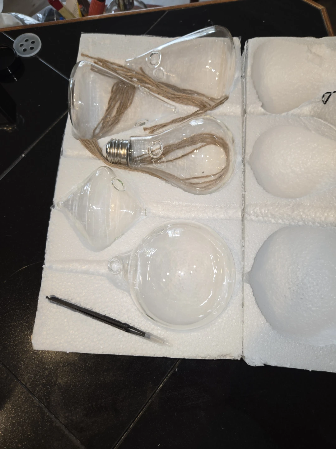 Set of 4 Glass Terrarium Ornaments - photo 2