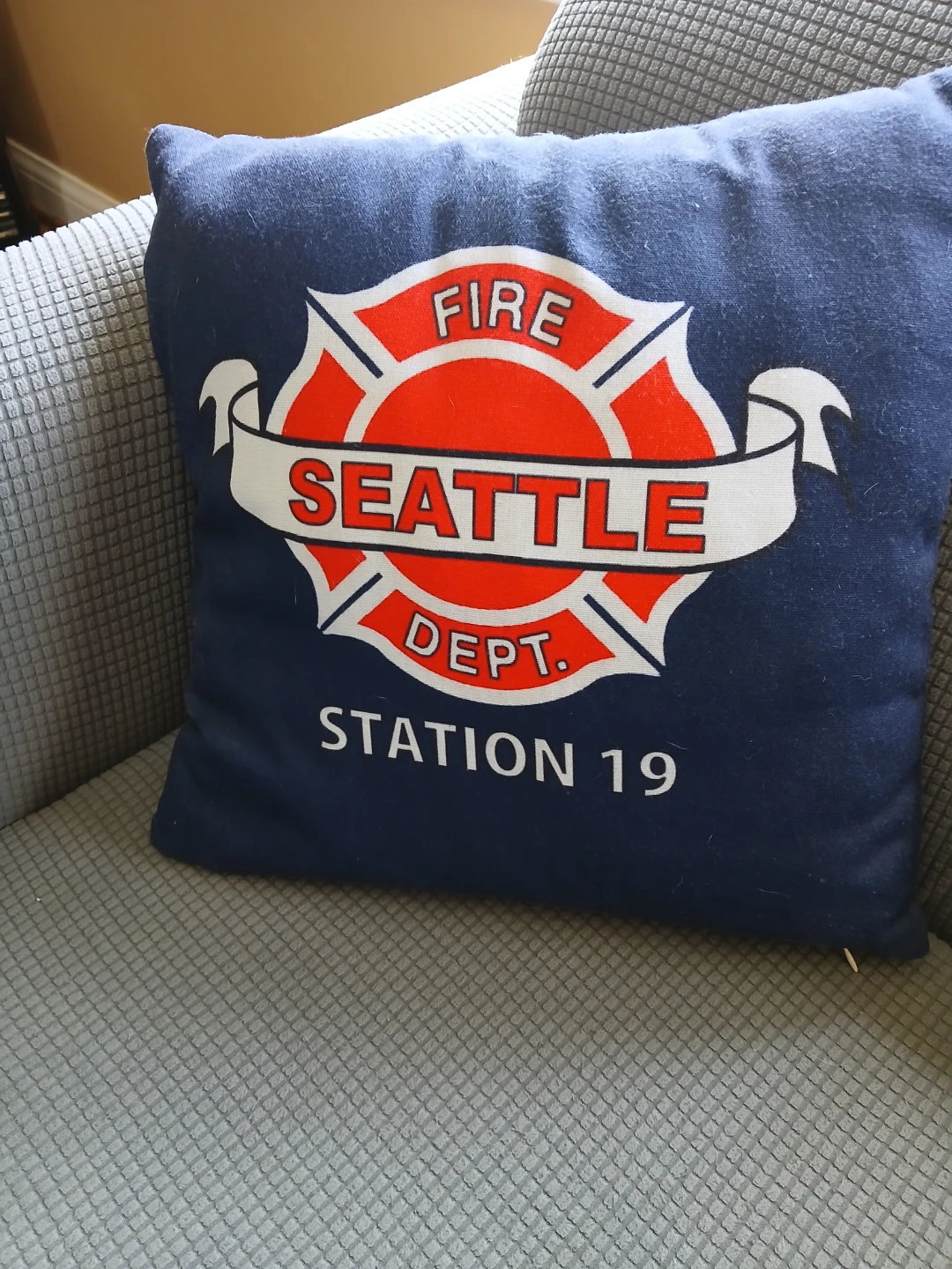 Seattle Fire Dept Station 19 Decorative Pillow