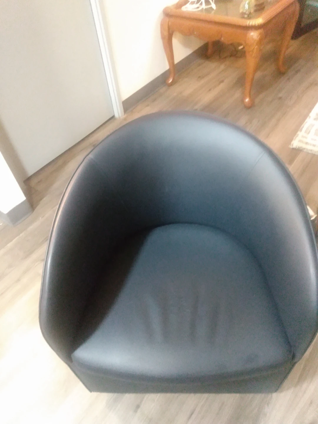 Black accent chair