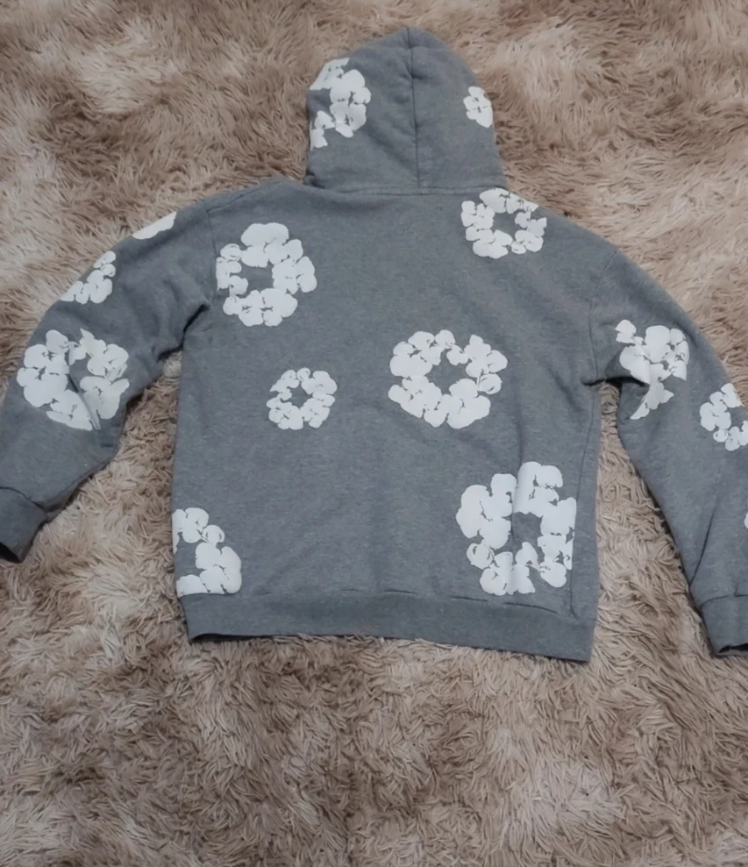Denim Tears Grey Cotton Hoodie - photo 2